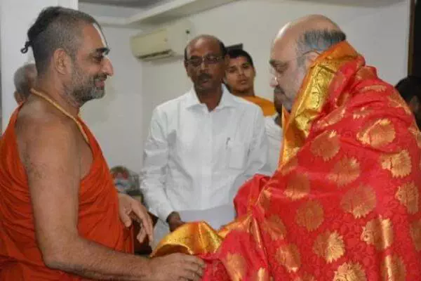 Smn Amit Shaw meet HH Chinna Jeeyar Swamiji
