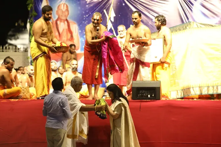 Ms. Shikha Sharma- Dr. Ullaji Eliyazar -HH Chinna jeeyar Swami -Jupally Rameshwar Rao Hh swamiji srs 2