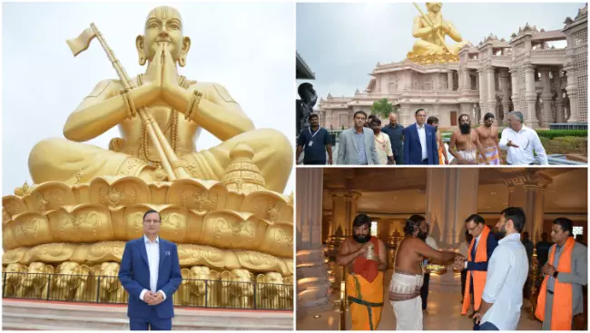 Rajat Sharma, Chairman and Editor-in-chief of India TV visited Statue of Equality